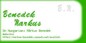 benedek markus business card