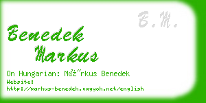 benedek markus business card